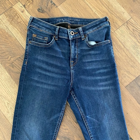 Jack Wills Ferham Super Skinny Crop Blue Denim Size 28 - Picture 9 of 13